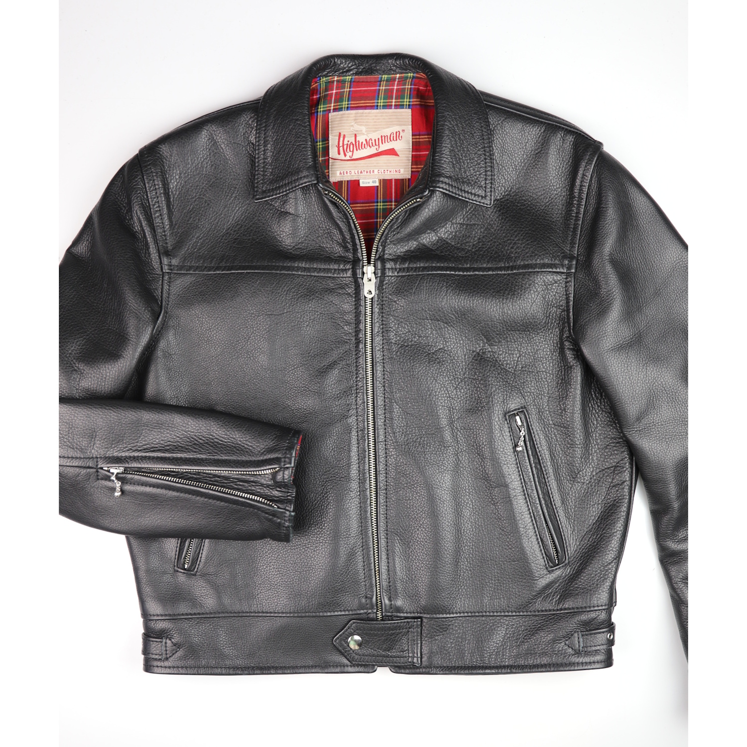 Aero 59'er Highwayman Soft Black Steerhide Gently Worn front IG square.jpg