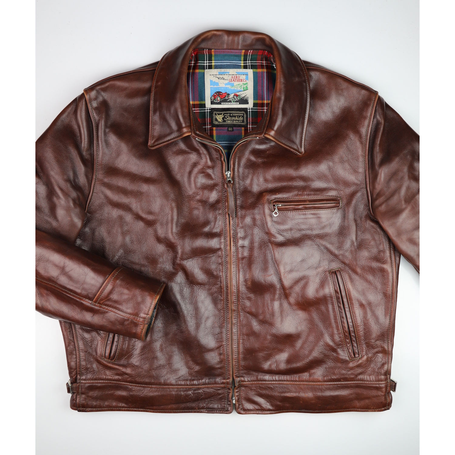 Aero Highwayman Brown CXL Steerhide Gently Worn 9CH front IG square.jpg
