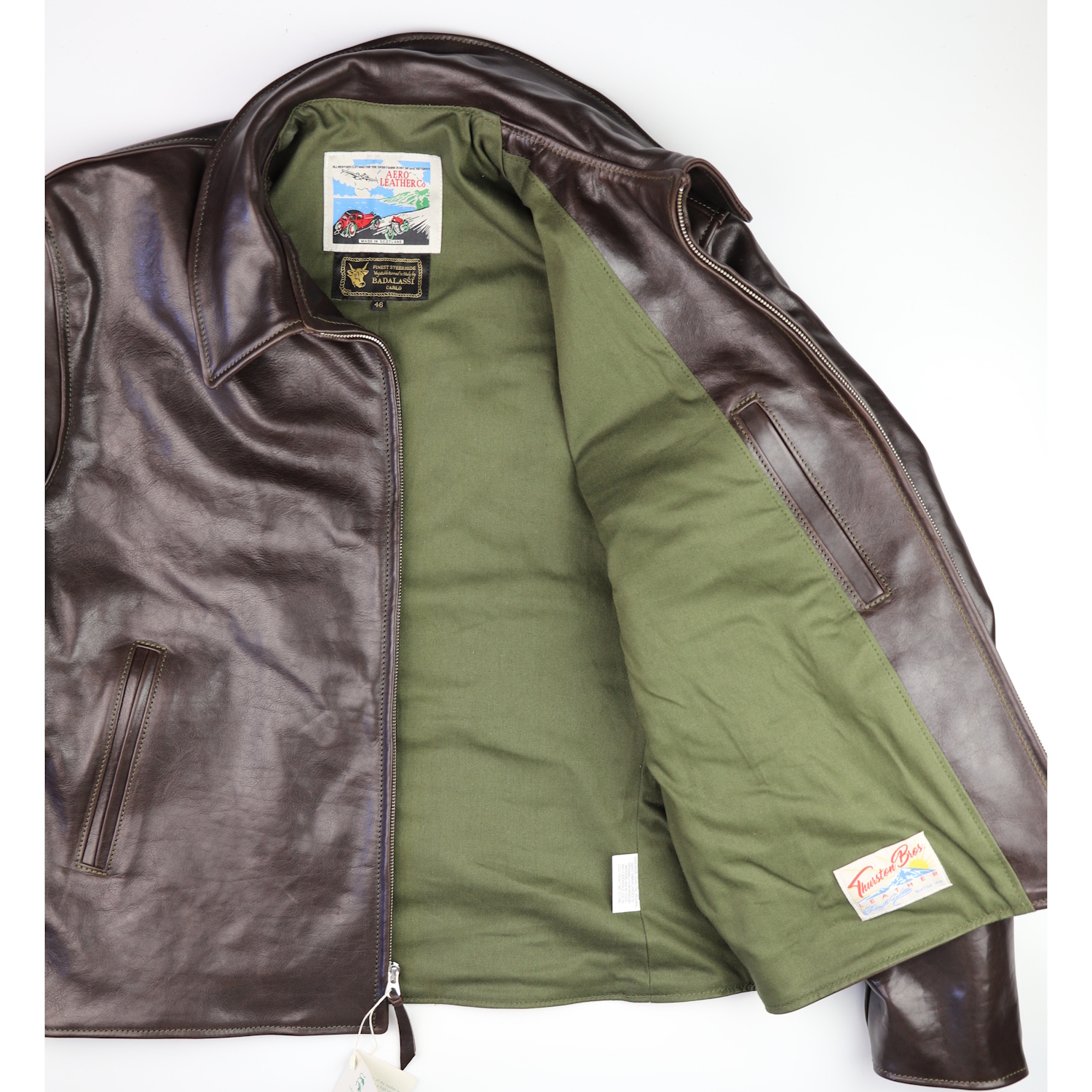 Aero Sheene Chestnut Badalassi Cowhide TP2 olive cotton drill lining IG square.jpg