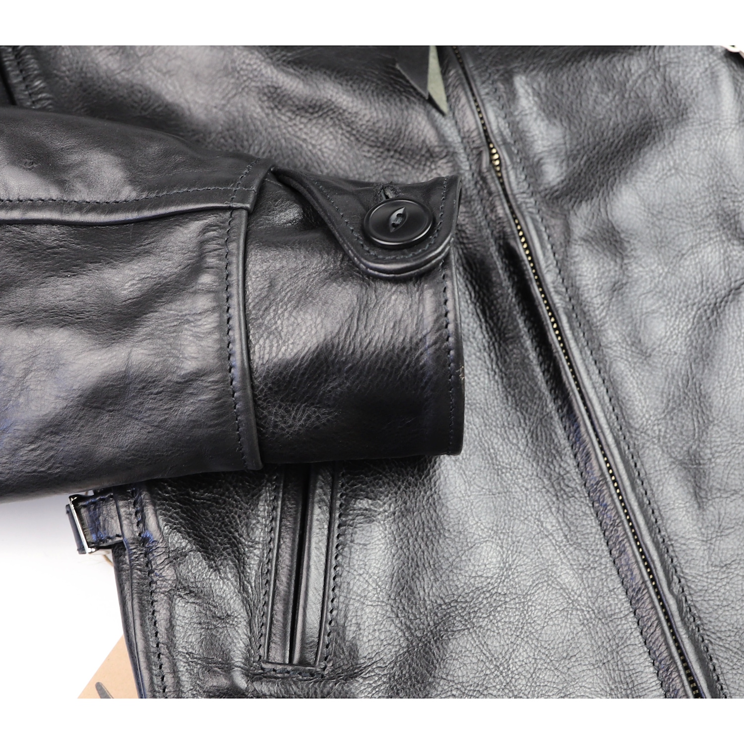 Aero STF Bootlegger Black Badalassi DH6 button cuff.jpg
