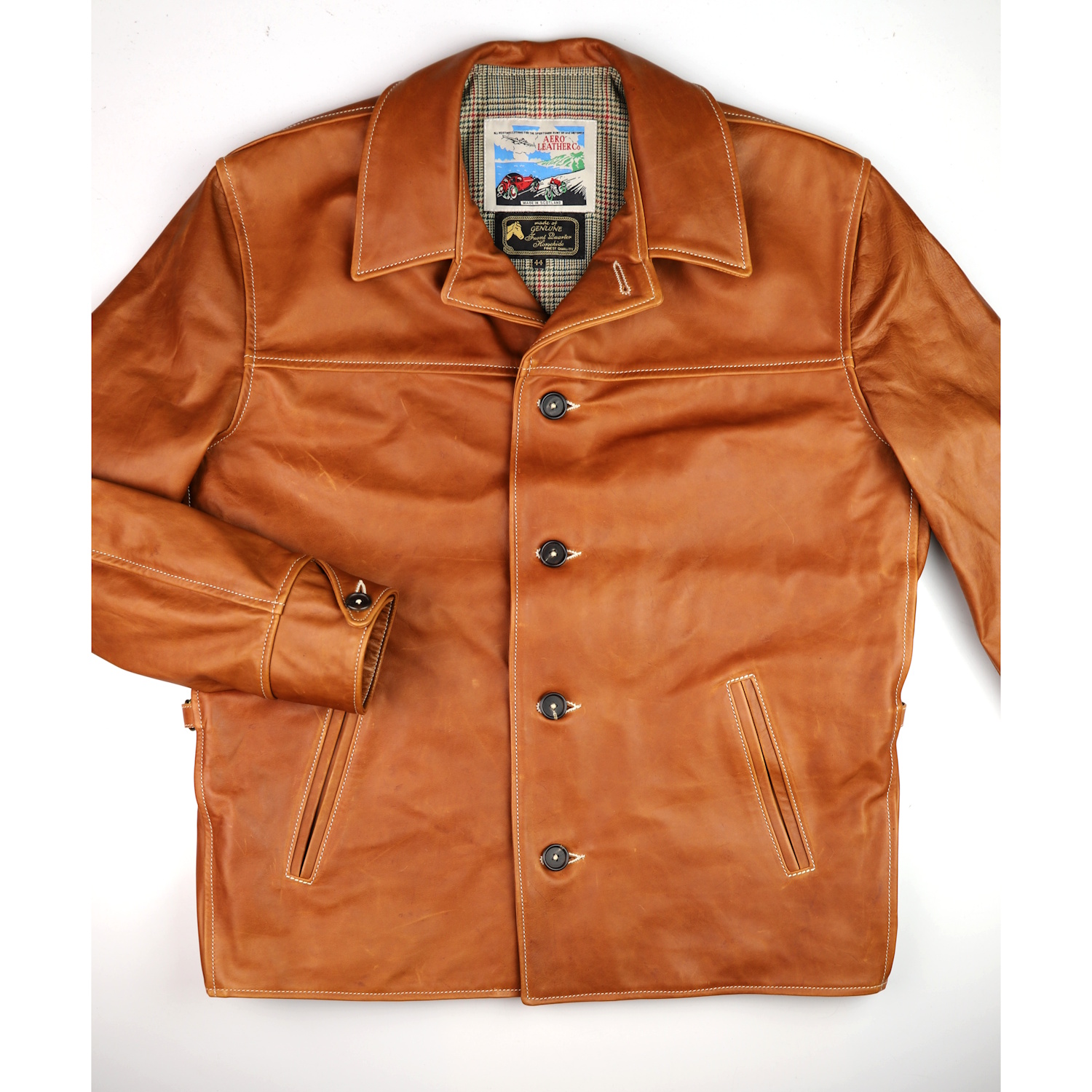 Aero Teamster Cognac Pinnacle Horsehide front.jpg