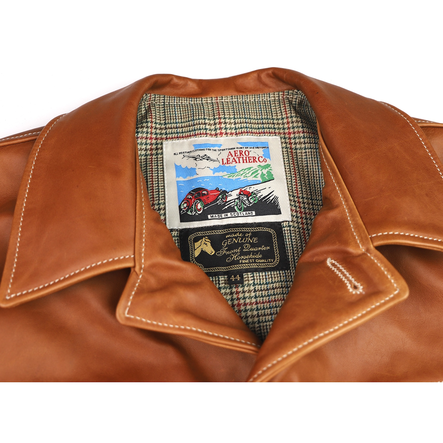 Aero Teamster Cognac Pinnacle Horsehide tag.jpg