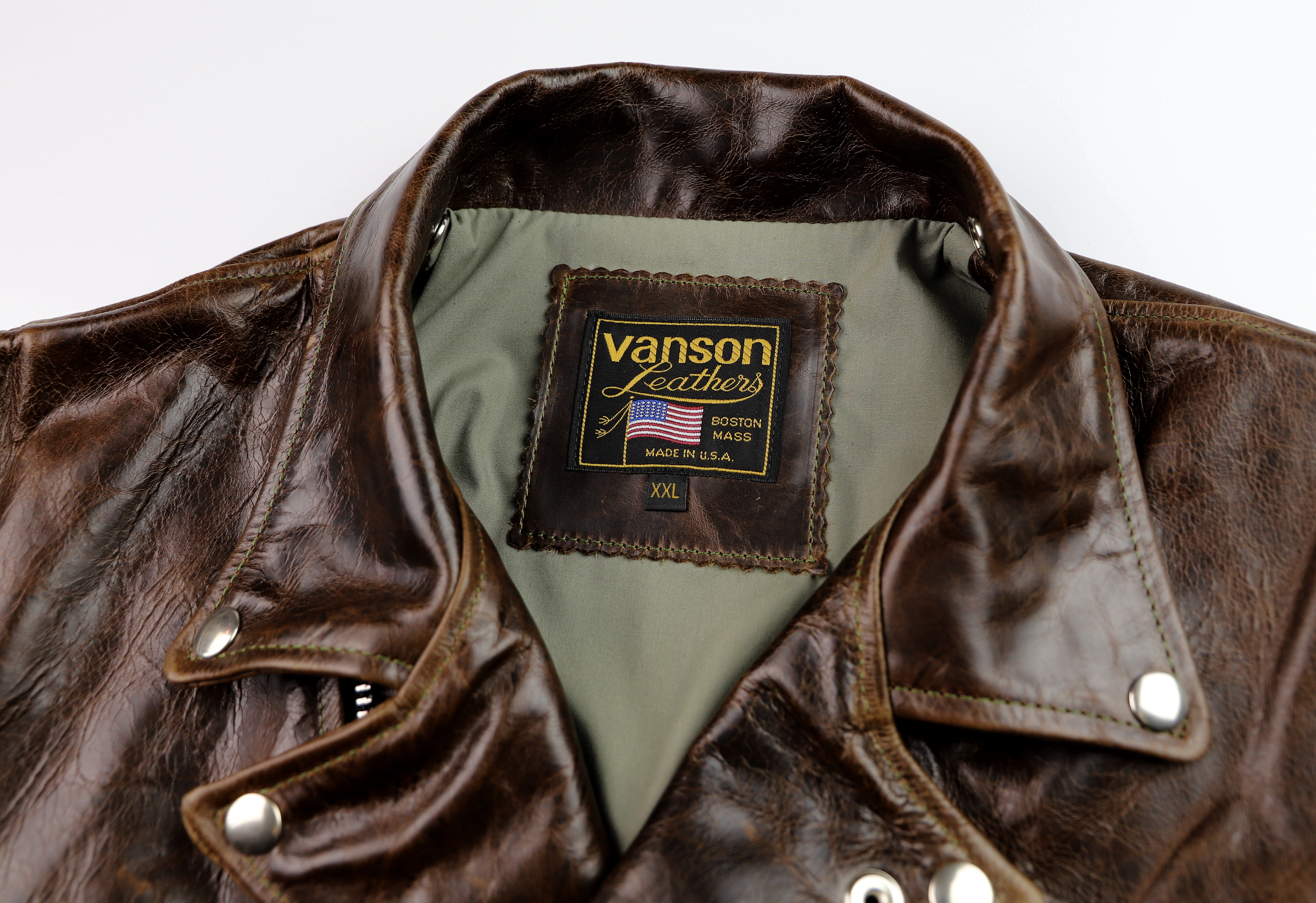 Vanson Daredevil Size **L Dark Maple Bainbridge MM88 Tag.jpg