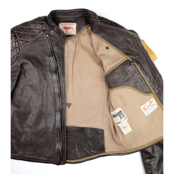Thedi Maximos Cafe Racer Brown Calabria Goatskin Medium tan cotton lining IG square.jpg