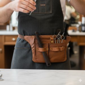 Professional Leather Barber Tool Collection